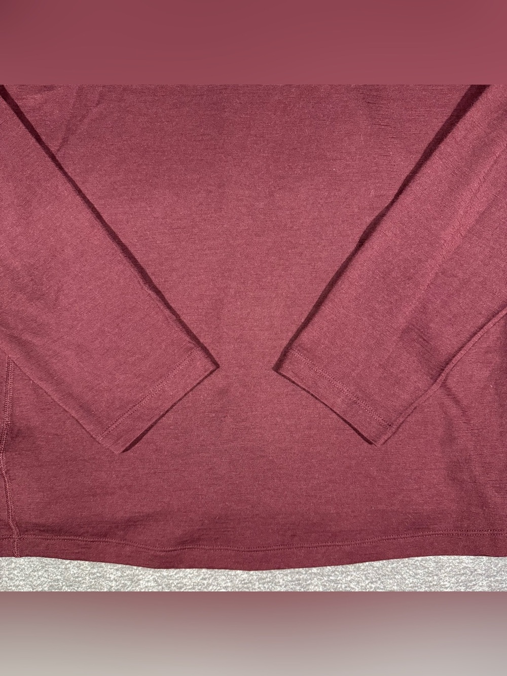 Icebreaker Merino 200 Oasis Long Sleeve Thermal Top Mens XL Maroon Wool Base - Picture 5 of 9